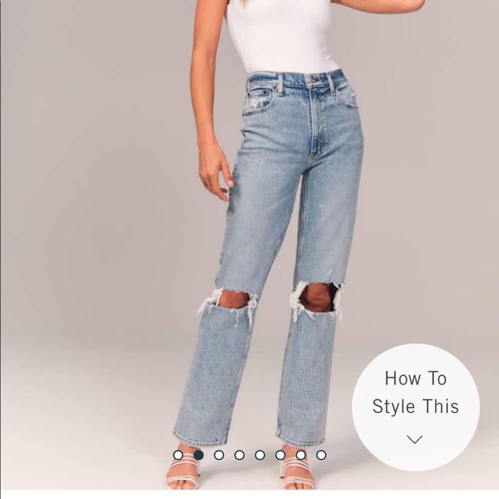 Abercrombie & Fitch 90s Ultra High Rise Straight Jeans